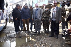 भौतिक पूर्वाधार मन्त्री श्रेष्ठ सडक अनुगमनमा: फोटो फिचर